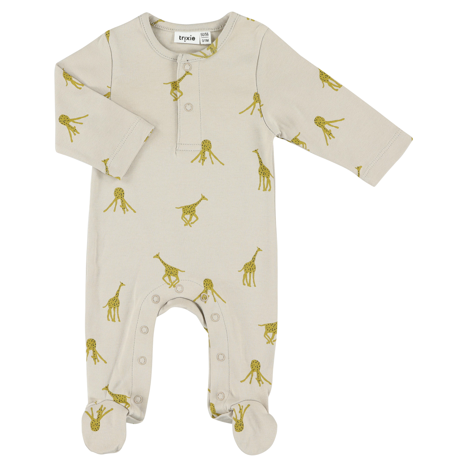 Onesie met voetjes | 50/56 - 0/1m - Groovy Giraffe